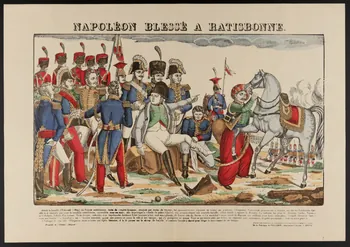 estampe NAPOLEON BLESSE A RATISBONNE 1992.7.8 Photo