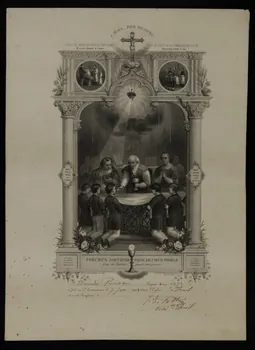 Boumard brevet PRECIEUX SOUVENIR POUR LE COEUR FIDELE  Gage de Pardon pour le coeur pénitent Paris 1903 1992.9.2 Photo