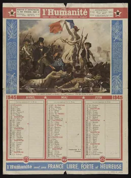 calendrier L'Humanité  STRASBOURG NOVEMBRE 1944 Paris 1945 1993.2.120 Photo