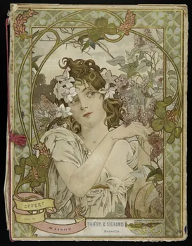 Charles Joseph calendrier Femme entourée de fleurs Paris 1902 1993.2.140 Photo