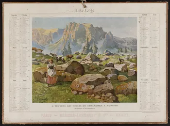 Tanconville ; Berger-Levrault et Cie calendrier A TRAVERS LES VOSGES DE GERARDMER A MUNSTER  LE HOHNECK VU DU FRANKENTAL Paris 1908 1993.2.152 Photo