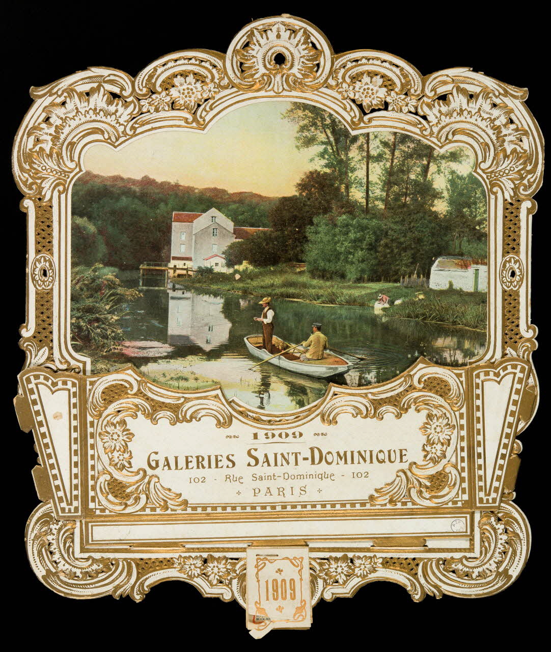 calendrier 1909  GALERIES SAINT-DOMINIQUE 1909 1993.2.158 Photo
