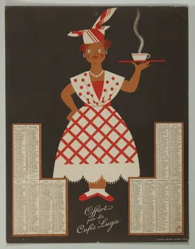 calendrier Offert  par les  Cafés Luga Paris 1937 1993.2.172 Photo
