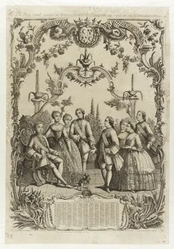 Charpentier Père et Fils et Cie imagerie ancienne Le Roy rend visite a Monseigneur le Dauphin au sujet de sa Convalescence Paris 1753 1993.2.2  Photo