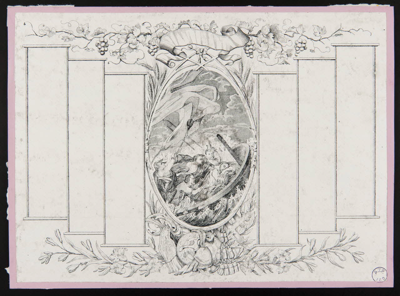 estampe Calendrier d'imprimerie. Maquette. Scène religieuse. Le lac de Tibériade 1993.2.230 Photo