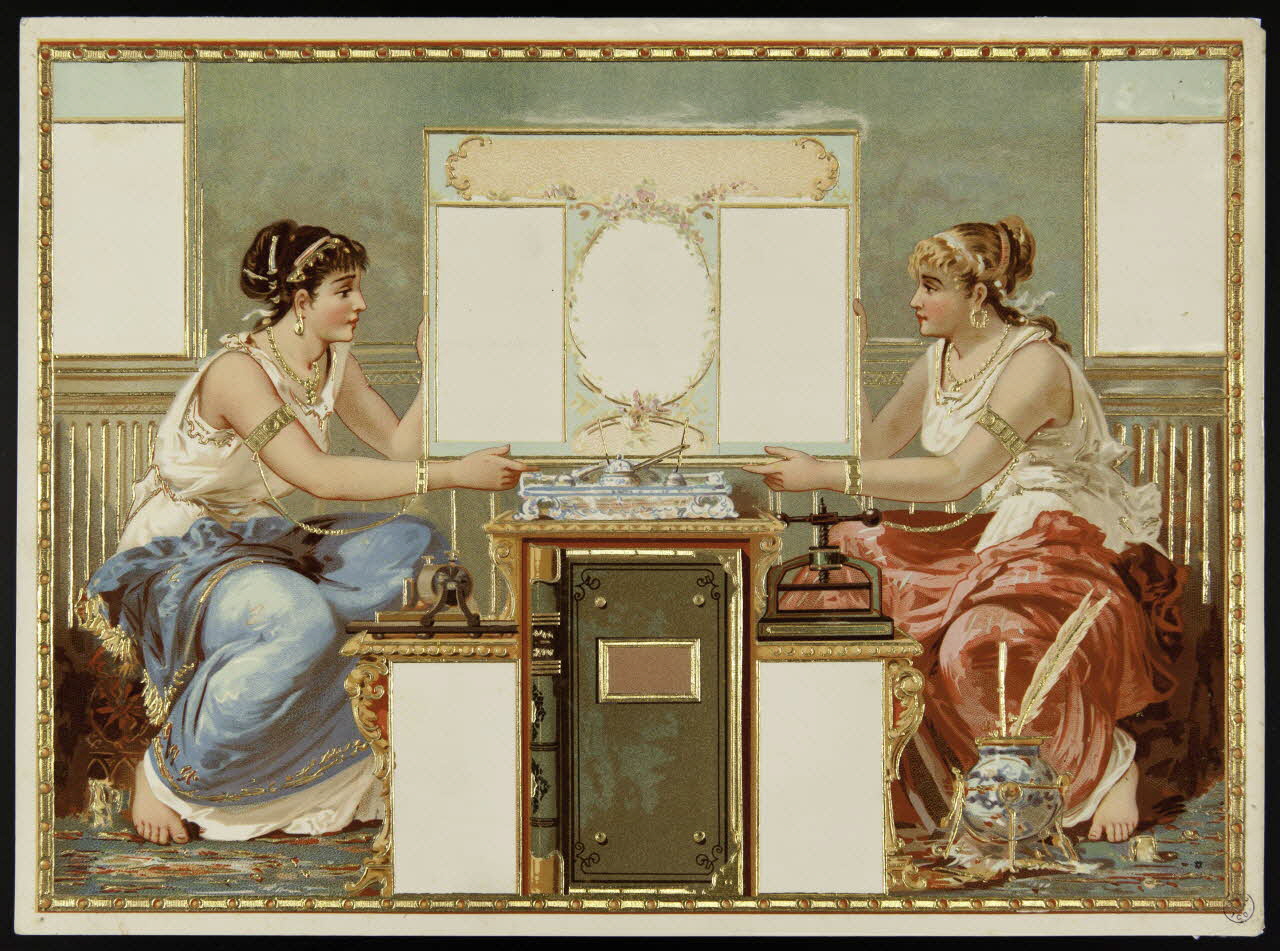 calendrier Deux femmes tenant un tableau 1993.2.231 Photo