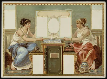 calendrier Deux femmes tenant un tableau 1993.2.231 Photo