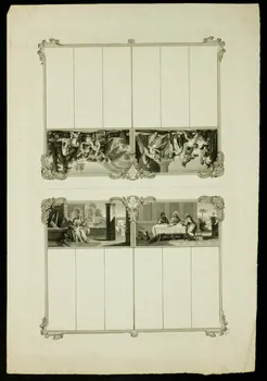 estampe Calendrier d'imprimerie avant lettrage. 4 scènes religieuses 1993.2.236 Photo