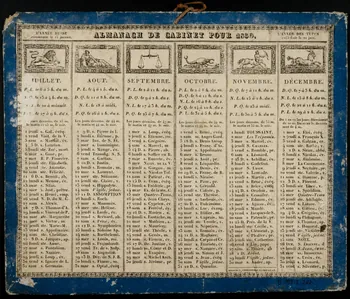 Breillat imagerie ancienne ALMANACH DE CABINET POUR 1830. Issoudun 1829 1993.2.262  Photo