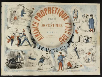 Aubert et Cie affiche ALMANACH PROPHETIQUE POUR 1845 Paris 1845 1993.2.30 Photo