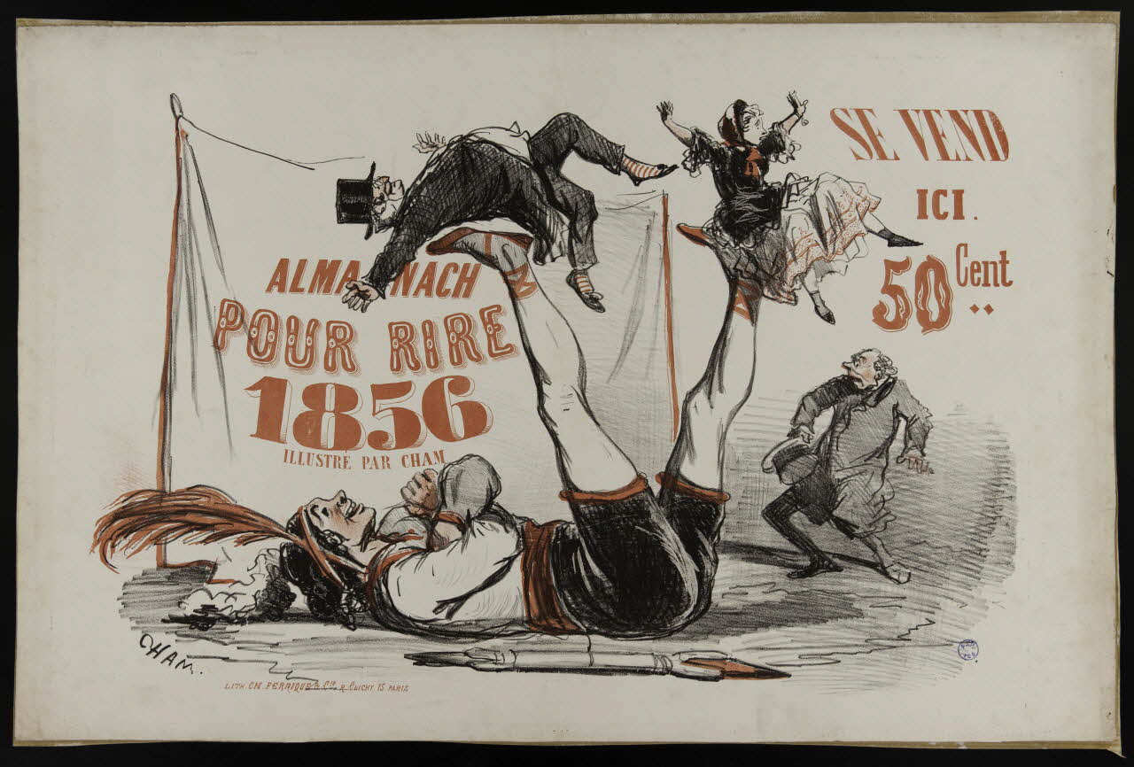 estampe ALMANACH  POUR RIRE  1856 1993.2.34 Photo