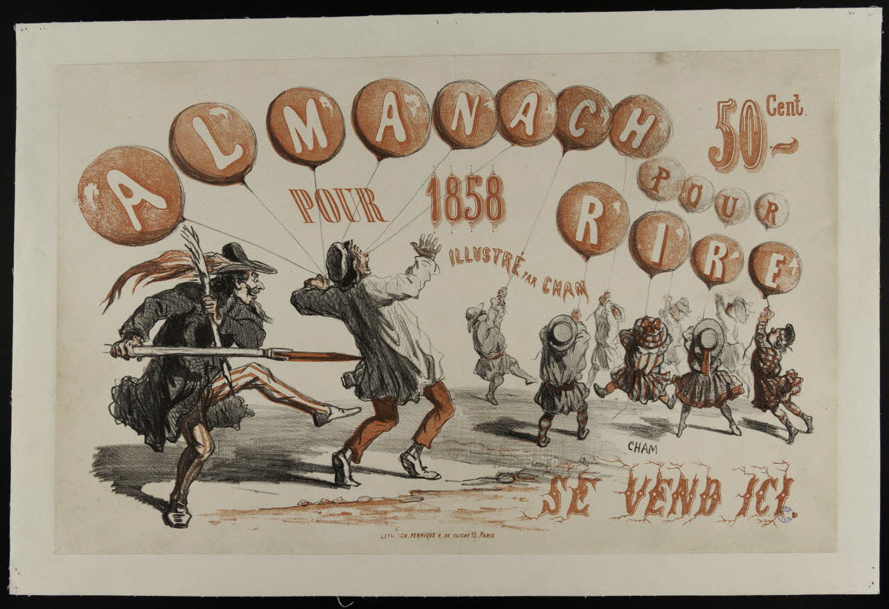 estampe ALMANACH  POUR  RIRE  POUR 1858 1993.2.36 Photo