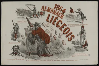 estampe 1864  ALMANACH  LIEGEOIS 1993.2.38 Photo