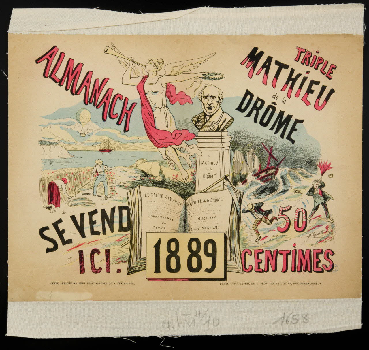 estampe ALMANACH TRIPLE  MATHIEU  de la  DROME 1993.2.41 Photo