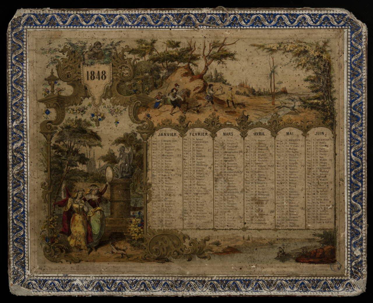 Thurwanger ; Tremblay calendrier Calendrier pour l'année 1848 Paris 1848 1993.2.54 Photo