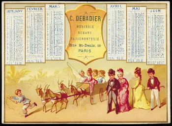 Bognard carte réclame chromo Paris 1878 1993.2.554 Photo