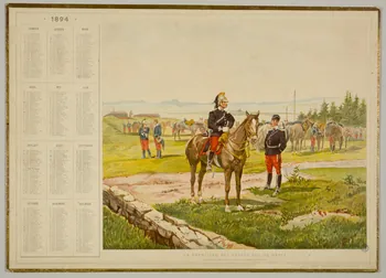 Ganier H. ; Berger-Levrault et Cie calendrier 1894  LA FRONTIERE DES VOSGES VUE DE NANCY Nancy 1894 1993.2.65 Photo
