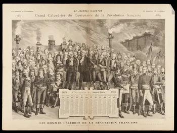 Meyer Henri ; Julien G. ; Navellier calendrier LE JOURNAL ILLUSTRE  Grand Calendrier du Centenaire de la Révolution française  LES HOMMES CELEBRES DE LA REVOLUTION FRANCAISE 1889 1993.2.91 Photo