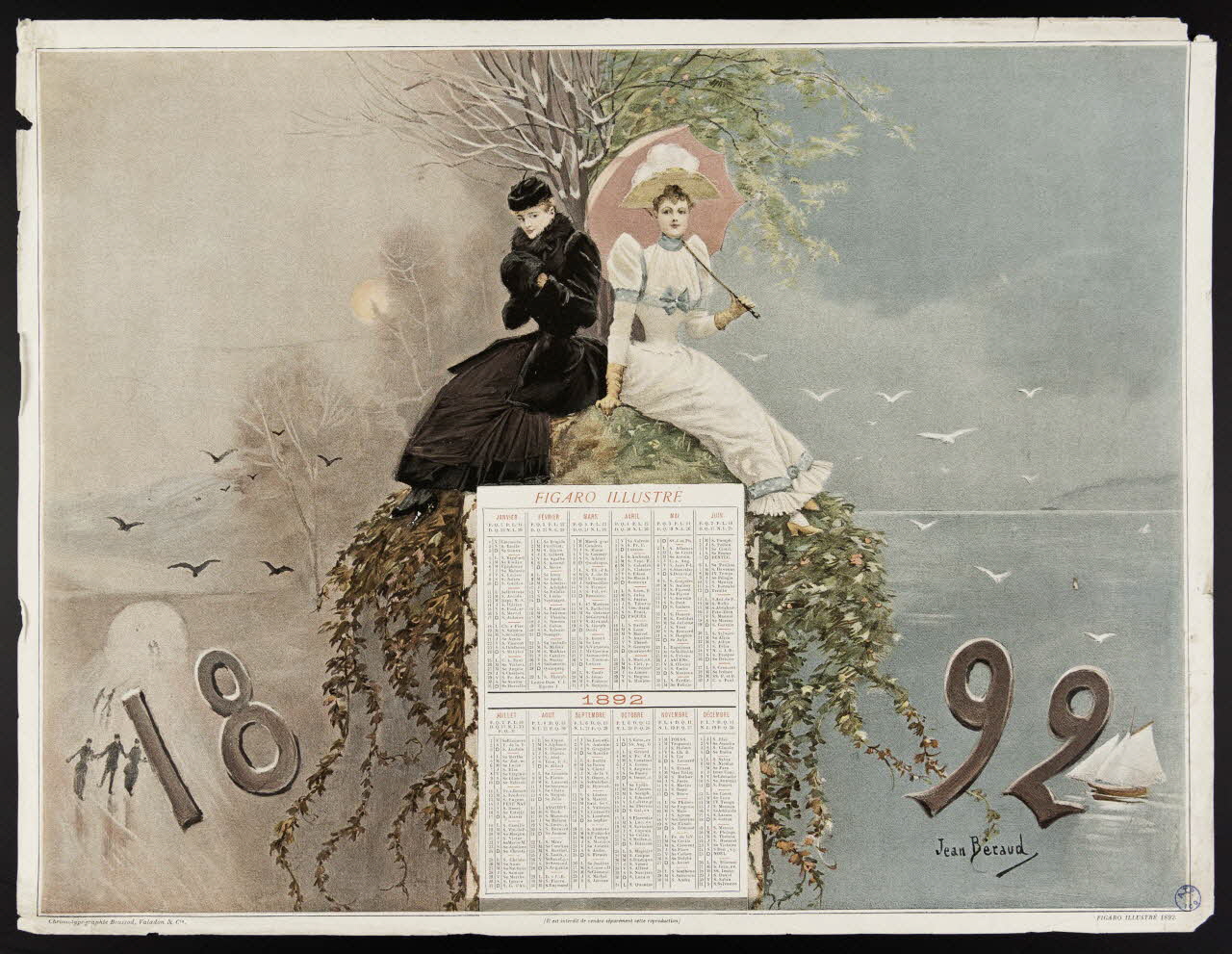 Le Figaro illustré ; Boussot-Valadon et Cie calendrier FIGARO ILLUSTRE Paris 1892 1993.2.96 Photo
