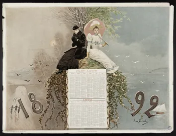 Le Figaro illustré ; Boussot-Valadon et Cie calendrier FIGARO ILLUSTRE Paris 1892 1993.2.96 Photo
