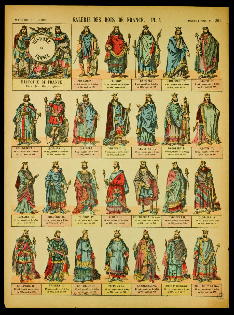 estampe GALERIE DES ROIS DE FRANCE. Pl. 1 1993.32.16 Photo