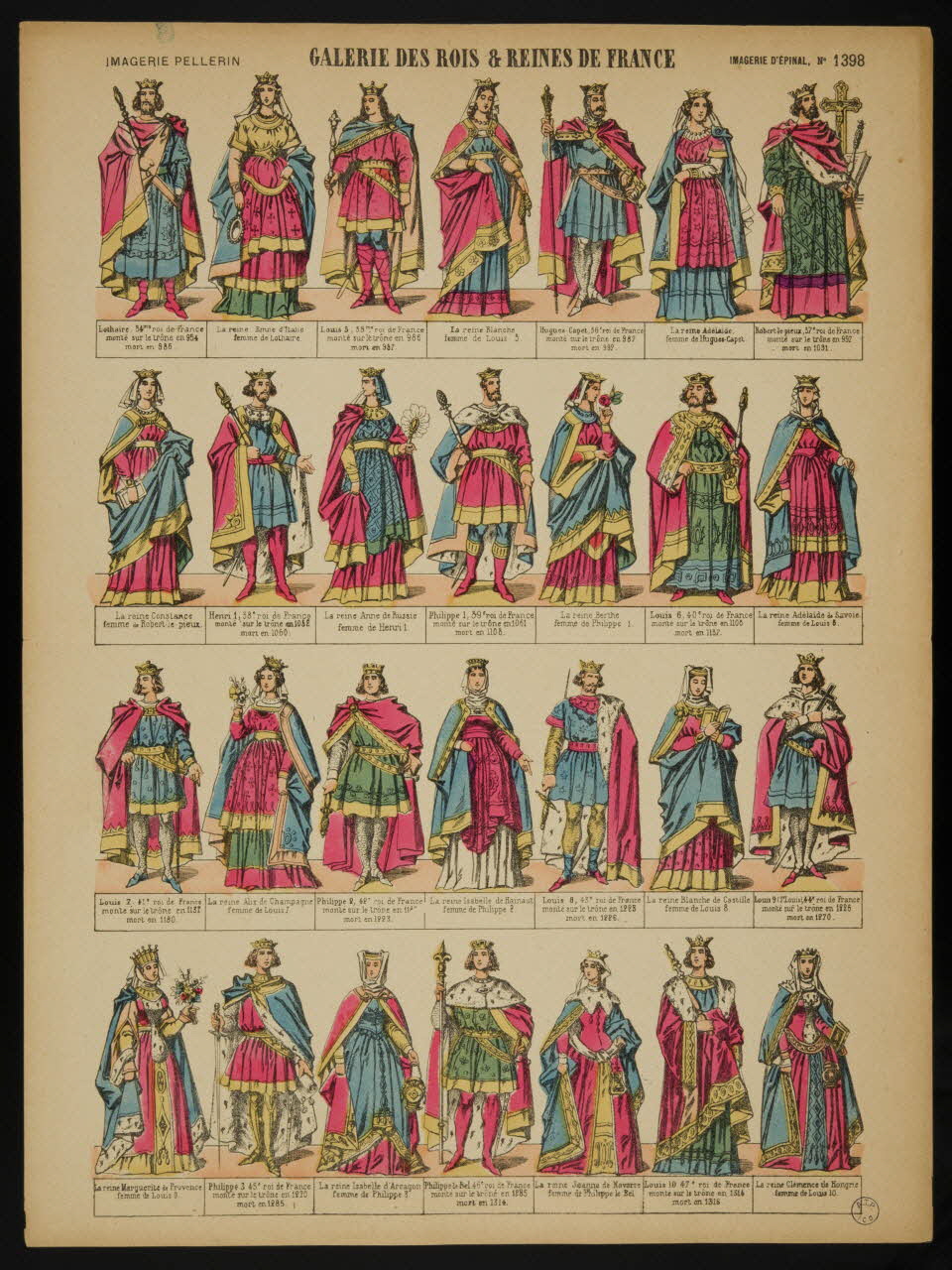 estampe GALERIE DES ROIS ET REINES DE FRANCE 1993.32.18 Photo
