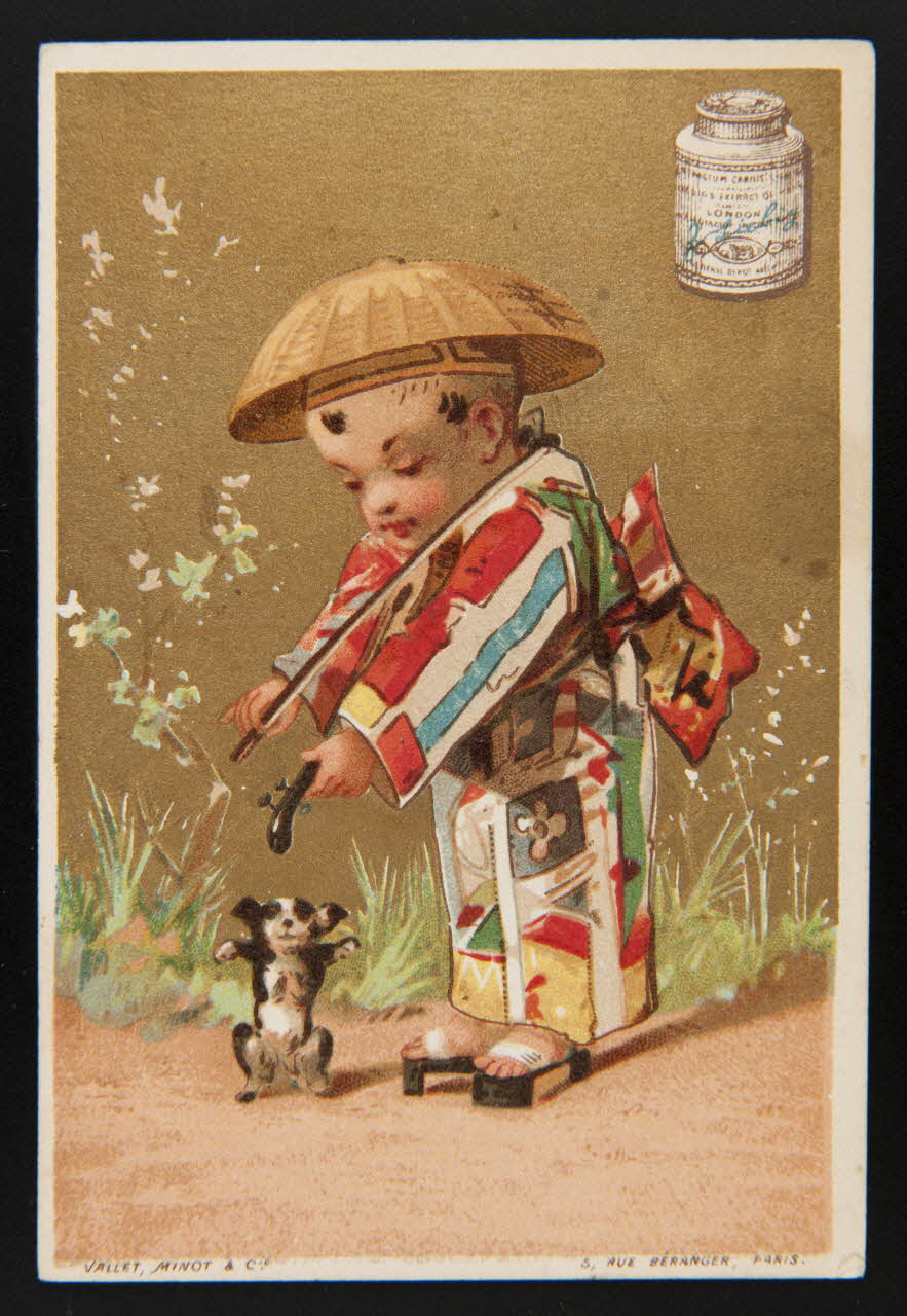 Vallet-Minot et Cie carte réclame La leçon de danse 1873-1878 1994.25.146 Photo