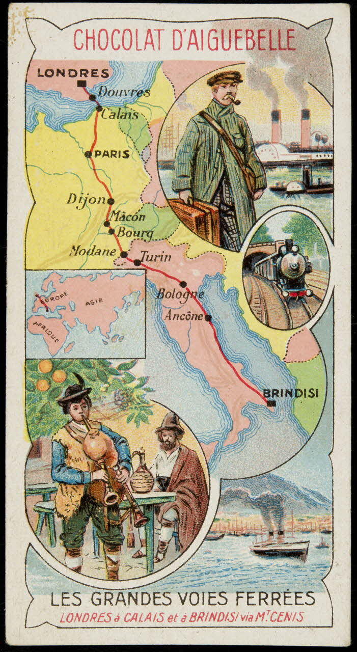 Edition de la Chocolaterie d'Aiguebelle carte réclame chromo 1900-1919 1996.40.395.11 Photo