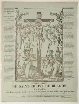 Roiné veuve imagerie ancienne REPRESENTATION  DU SAINT-CHRIST DE BURGOS  En Castille. Nantes 1834-1836 1997.6.3 Photo