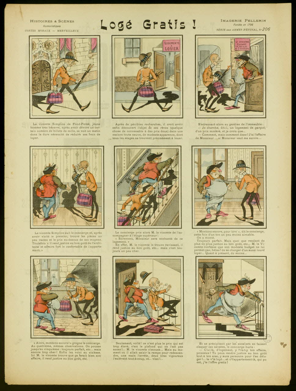 Coll-Toc ; Pellerin à compartiments (3 x3) Logé Gratis ! Lorraine, France 1897 1998.37.102 Photo
