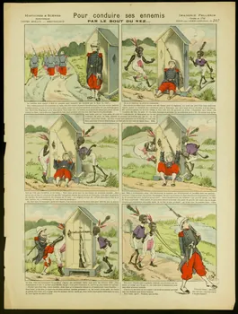 Dousy'Nell P. ; Pellerin estampe Pour conduire ses ennemis  PAR LE BOUT DU NEZ ... Lorraine, France 1897 1998.37.103 Photo