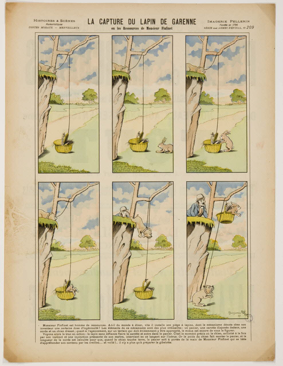 Blanchet-Magon ; Pellerin à compartiments (3 x 3) LA CAPTURE DU LAPIN DE GARENNE Lorraine, France 1897 1998.37.106 Photo