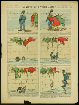 Augé ; Pellerin à compartiments (2 x 3) La VERITE sur le "PERIL JAUNE" Lorraine, France 1897 1998.37.117  Photo