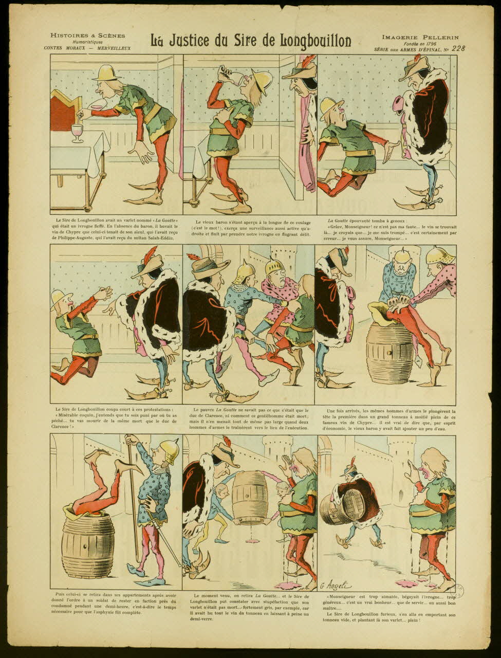 Angéli G. ; Pellerin à compartiments (3 x 3) La Justice du Sire de Longbouillon Lorraine, France 1898 1998.37.120 Photo