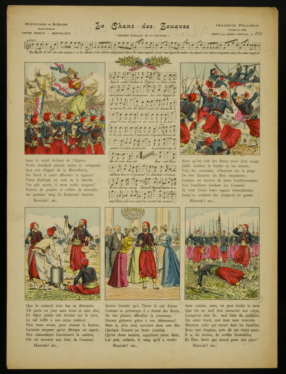 Pellerin à compartiments Le Chant des Zouaves Lorraine, France 1898 1998.37.137 Photo