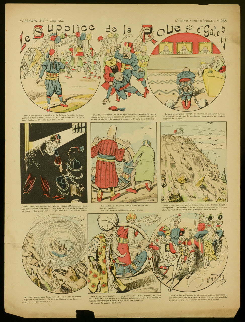 O'Galop ; Pellerin à compartiments (3 x 3) Le Supplice de la Roue par O'Galop Lorraine, France 1898 1998.37.147 Photo