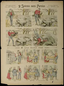 Blanchet-Magon ; Pellerin à compartiments 2 Scènes sans Paroles  2° Une Riche Idée Lorraine, France 1899 1998.37.149 Photo