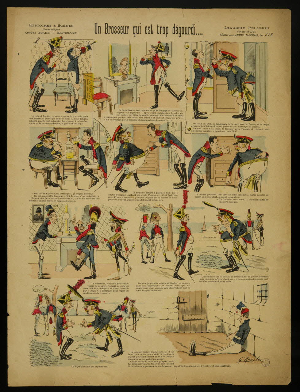 Angéli G. ; Pellerin à compartiments Un Brosseur qui est trop dégourdi... Lorraine, France 1901 1998.37.156 Photo