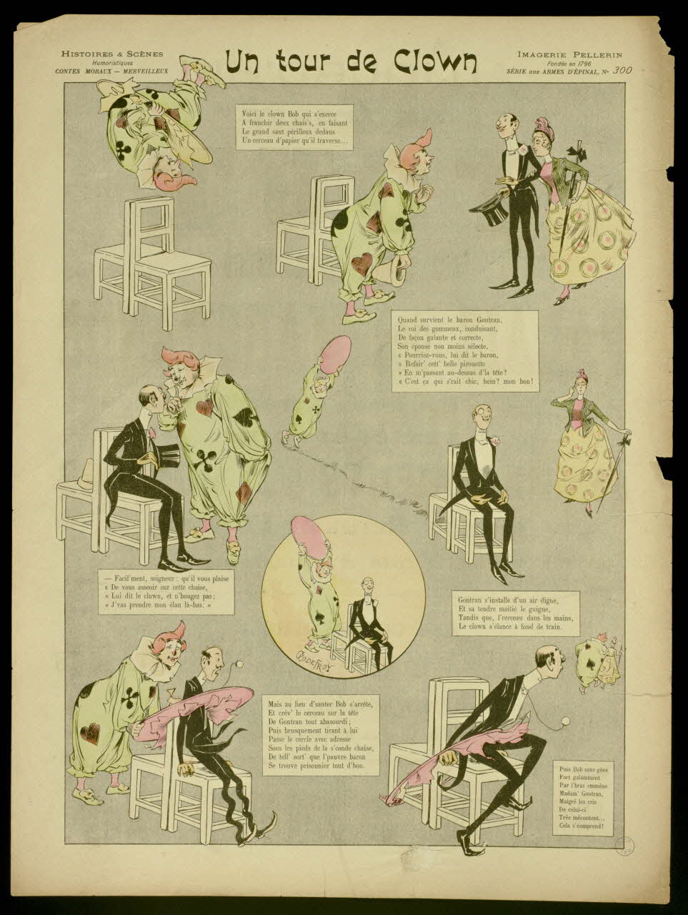 Godefroy ; Pellerin à compartiments Un tour de Clown Lorraine, France 1901 1998.37.159 Photo