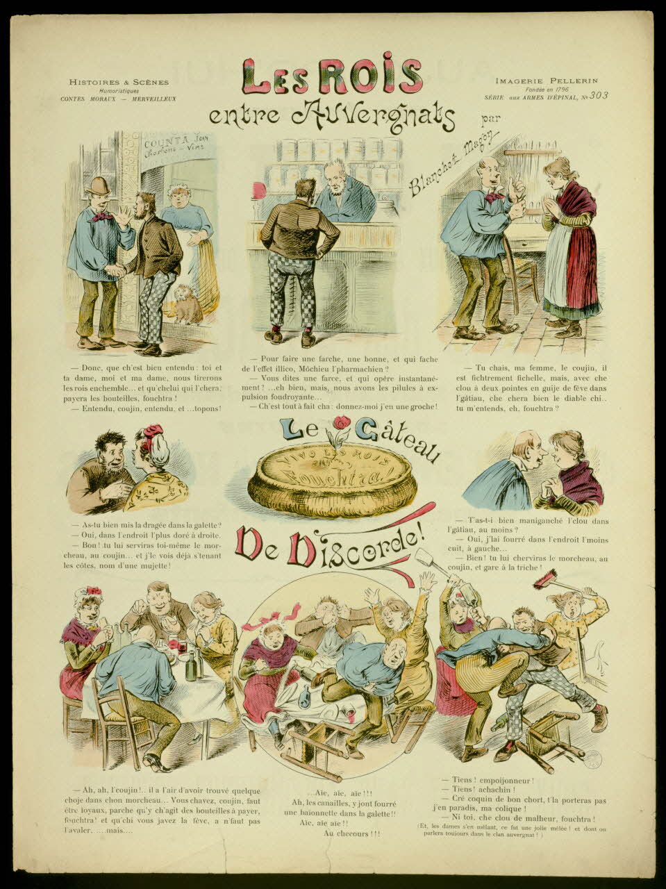 Blanchet-Magon ; Pellerin à compartiments (3 x 3) LES ROIS  entre Auvergnats Lorraine, France 1901 1998.37.160 Photo