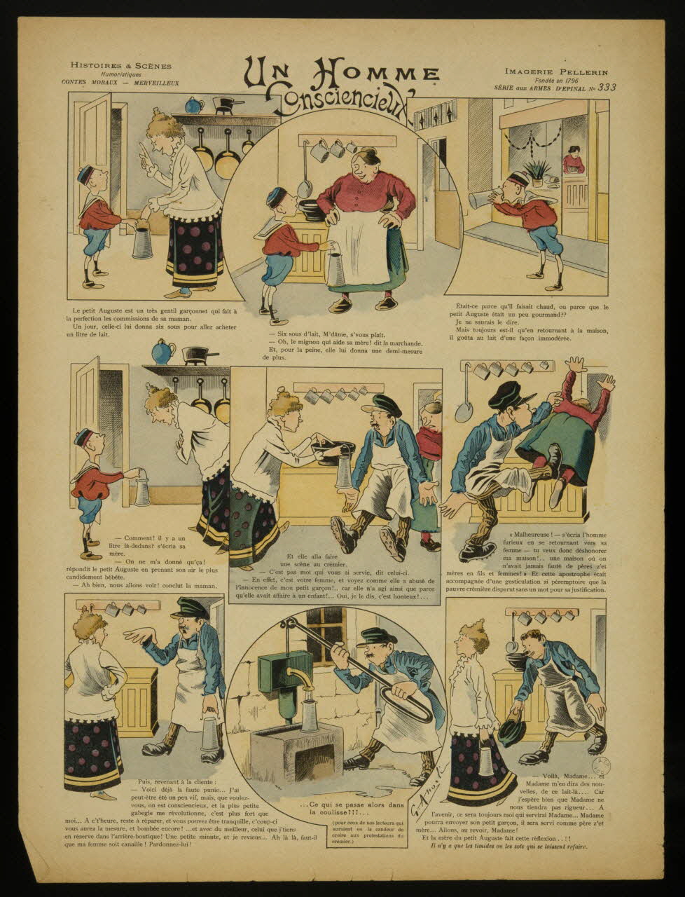 Angéli G. ; Pellerin à compartiments (3 x 3) UN HOMME  CONSCIENCIEUX Lorraine, France 1902 1998.37.171 Photo