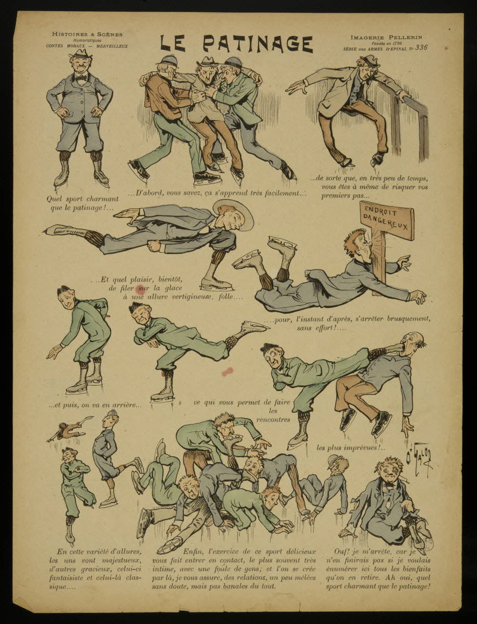 O'Galop ; Pellerin à compartiments LE PATINAGE Lorraine, France 1902 1998.37.173 Photo