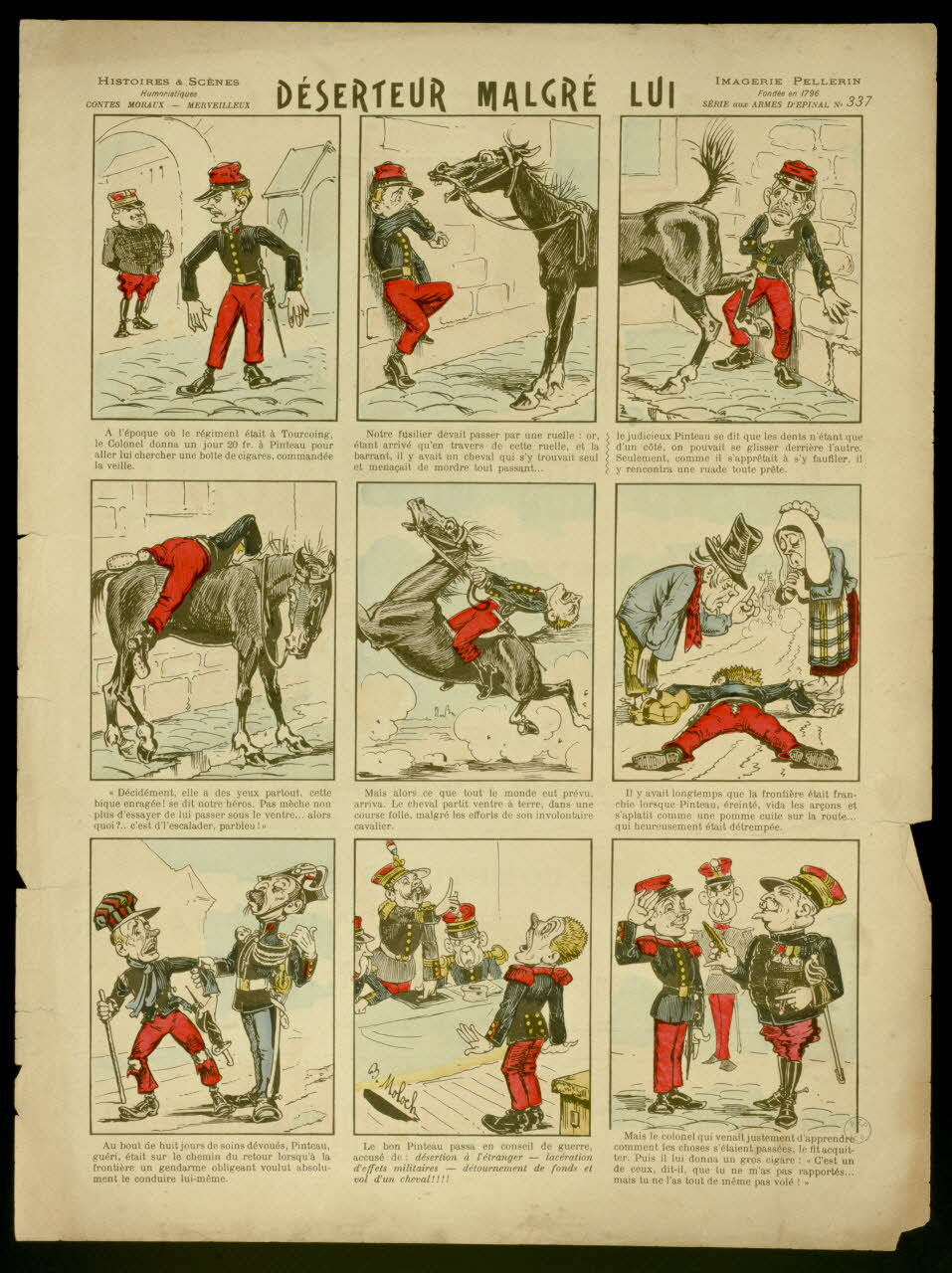 B. Moloch ; Pellerin à compartiments (3 x 3) DESERTEUR MALGRE LUI Lorraine, France 1902 1998.37.174 Photo