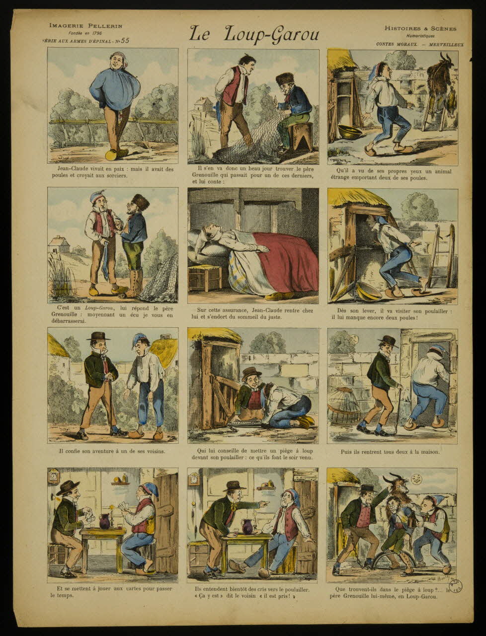 Baric ; Pellerin à compartiments (3 x 4) Le Loup-Garou Lorraine, France 1891 1998.37.19 Photo