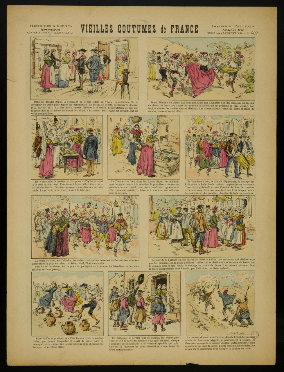 Kauffmann P. ; Pellerin à compartiments VIEILLES COUTUMES de FRANCE Lorraine, France 1907 1998.37.196 Photo