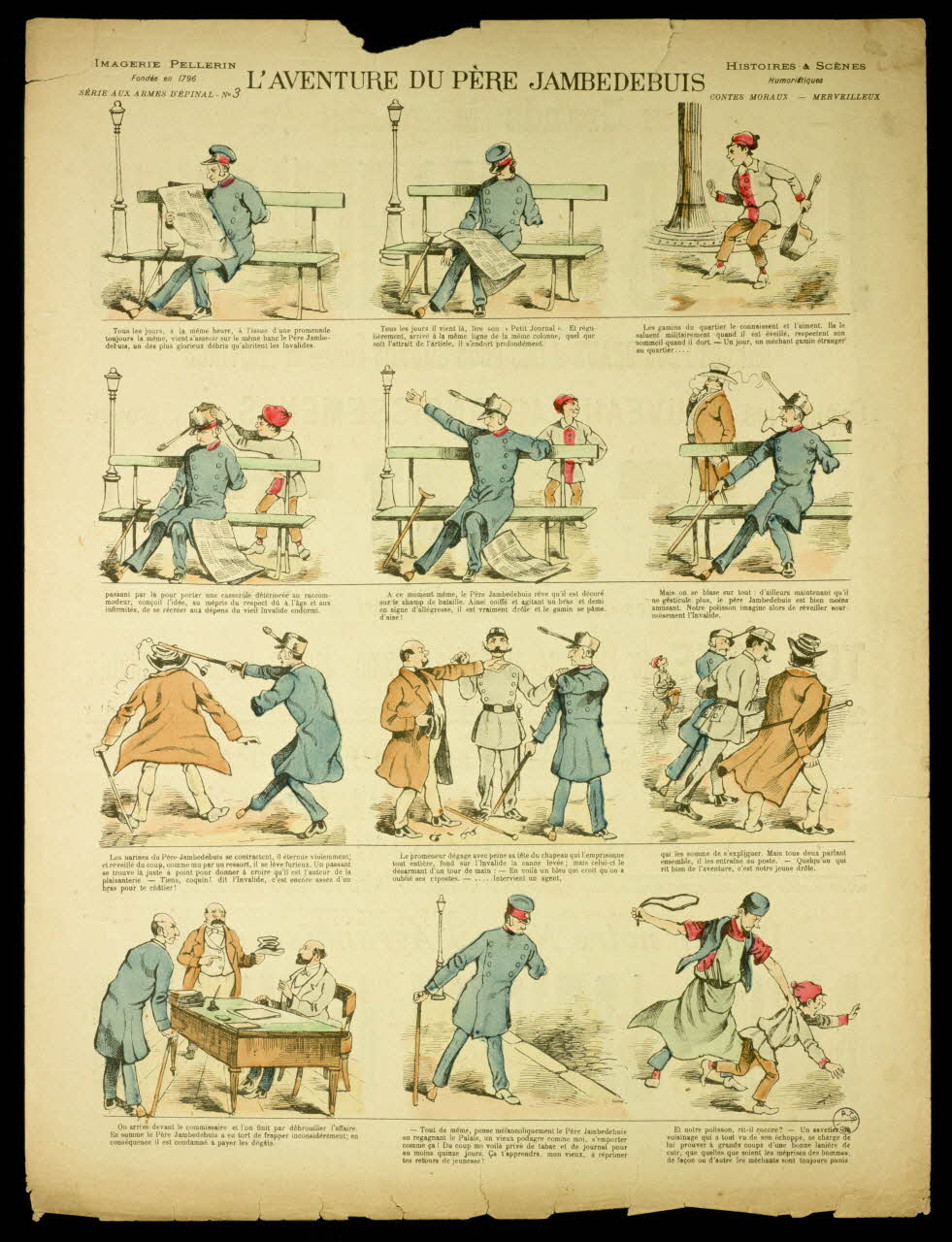 Pellerin à compartiments (3 x 4) L'AVENTURE DU PERE JAMBEDEBUIS Lorraine, France 1889 1998.37.2 Photo