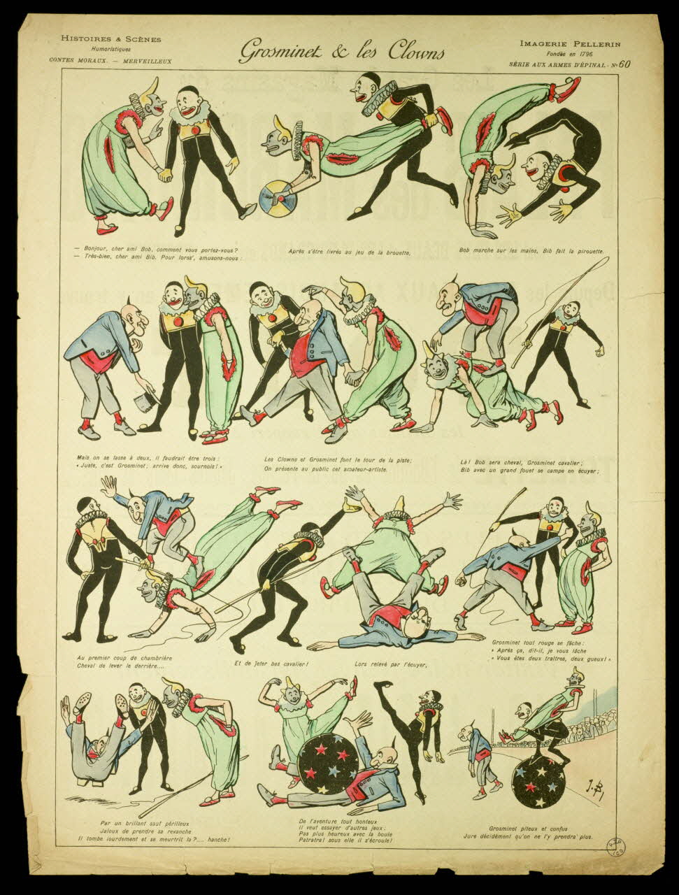 J.B. ; Pellerin à registres (4) Grosminet et les Clowns Lorraine, France 1891 1998.37.20 Photo