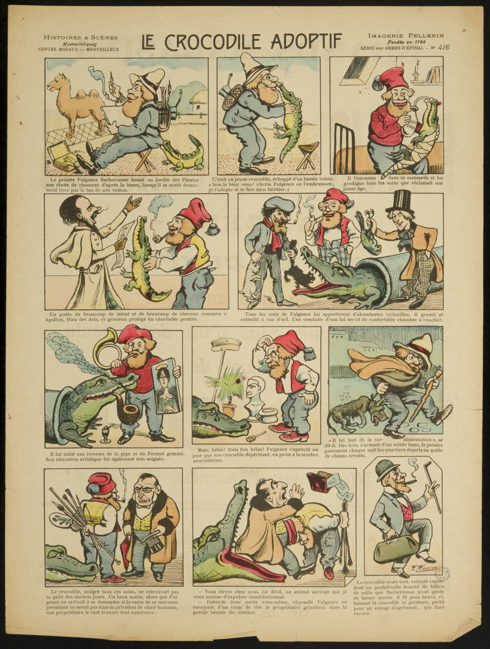 Fourcine F. ; Pellerin à compartiments LE CROCODILE ADOPTIF Lorraine, France 1907 1998.37.200 Photo