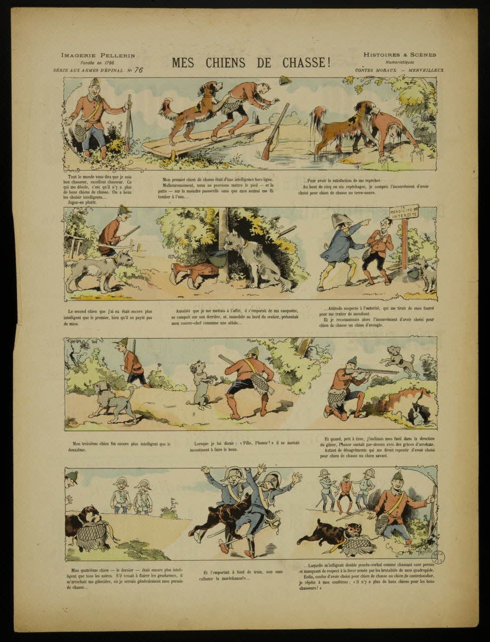 Trock ; Pellerin à registres (4) MES CHIENS DE CHASSE ! Lorraine, France 1892 1998.37.24 Photo