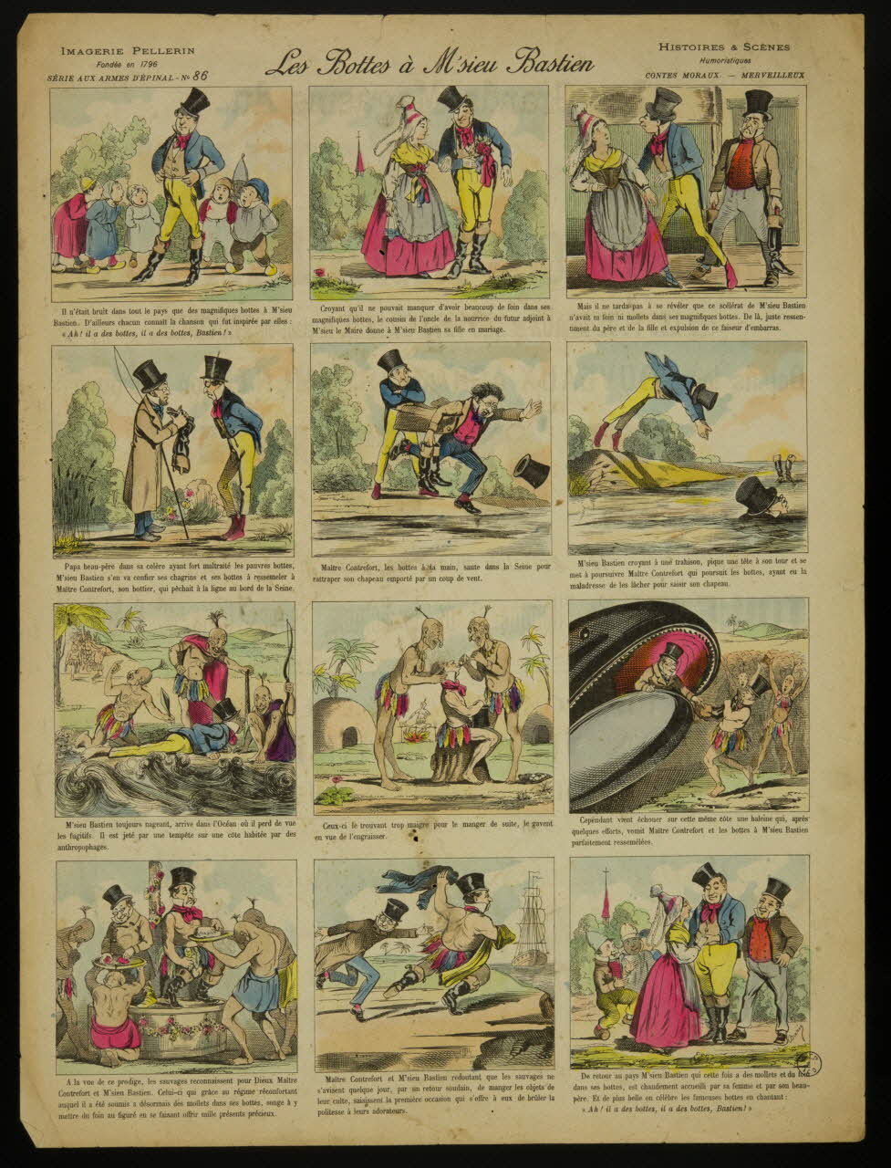 Baric ; Pellerin à compartiments (3 x 4) Les Bottes à M'sieu Bastien Lorraine, France 1892 1998.37.25 Photo